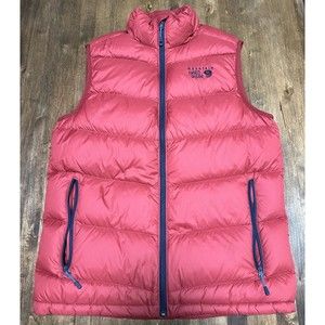 Mountain Hardware Mens Puffer Vest Medium Red Q Shield 650 Down EXCL